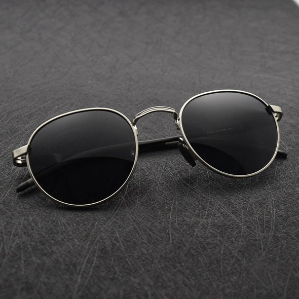 New Gothic Steampunk Polarized Sunglasses Brand Designer Vintage Round Sun Glasses UV400 Eyewear For Men Women