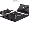 New Gothic Steampunk Polarized Sunglasses Brand Designer Vintage Round Sun Glasses UV400 Eyewear For Men Women