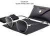 New Gothic Steampunk Polarized Sunglasses Brand Designer Vintage Round Sun Glasses UV400 Eyewear For Men Women