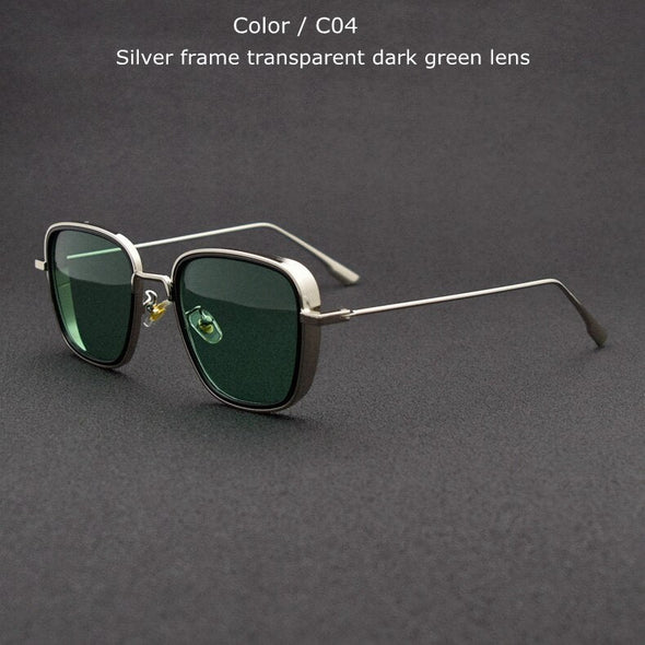 Classic Steampunk Sunglasses Fashion Men Women Brand Designer Vintage Square Metal Frame Sun Glasses High Quality