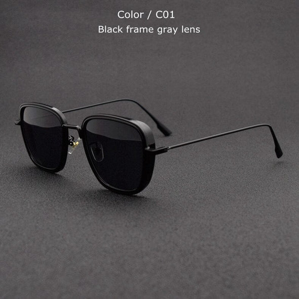 Classic Steampunk Sunglasses Fashion Men Women Brand Designer Vintage Square Metal Frame Sun Glasses High Quality