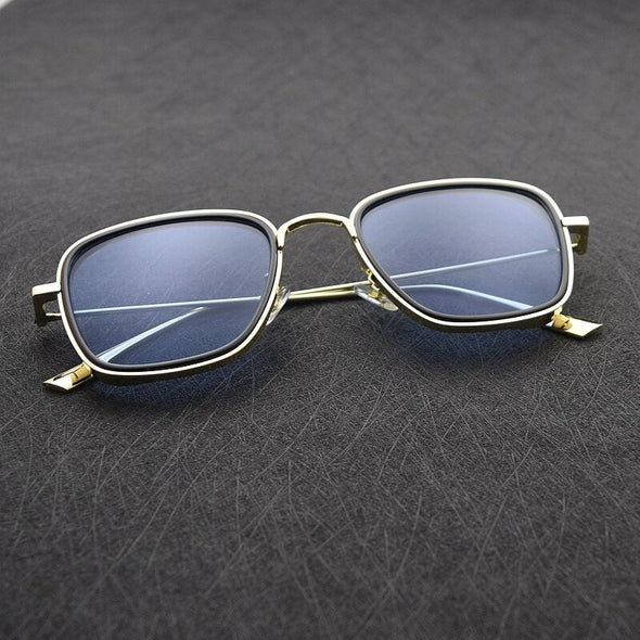 Classic Steampunk Sunglasses Fashion Men Women Brand Designer Vintage Square Metal Frame Sun Glasses High Quality