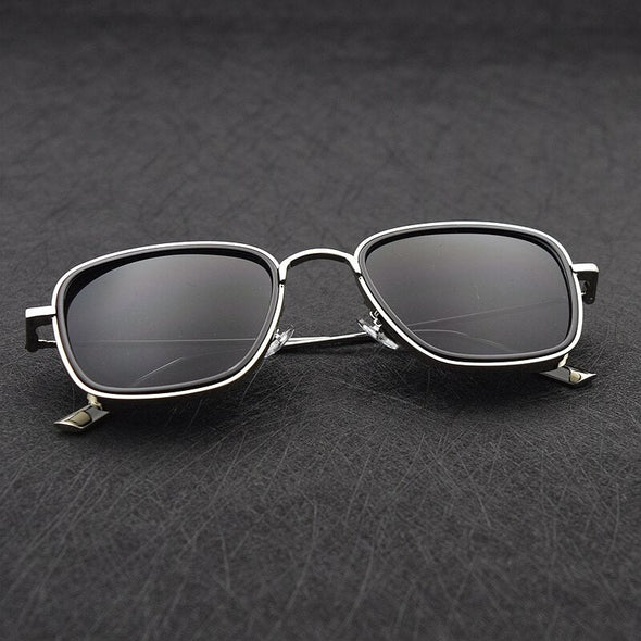 Classic Steampunk Sunglasses Fashion Men Women Brand Designer Vintage Square Metal Frame Sun Glasses High Quality