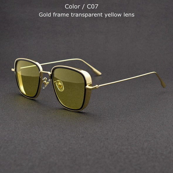 Classic Steampunk Sunglasses Fashion Men Women Brand Designer Vintage Square Metal Frame Sun Glasses High Quality