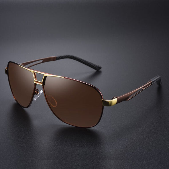 Top Quality Square Retro Photochromic Aluminum Sunglasses Men Polarized Driving Women Sun Glasses For Men Brown