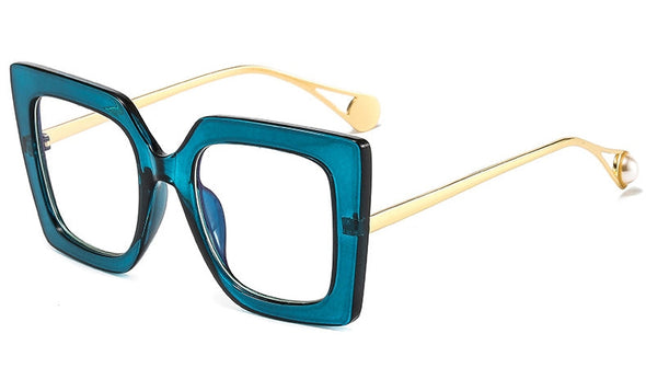 Flower Square Glasses Frames For Women  Trends Luxurious Design Clear Lens Oversize Eyeglasses Fashion Styles