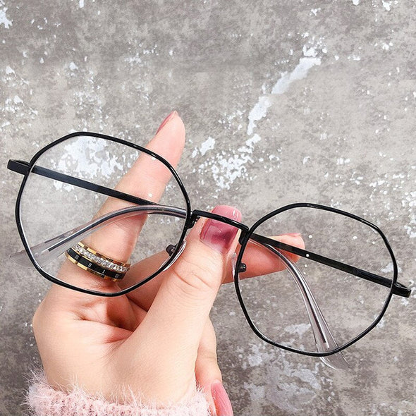 Trends Office Cat Eye Anti Blue Light Glasses Women Blue Blocking Computer Goggles Oversized Big Size Eyeglasses Alloy Frame