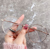 Trends Office Cat Eye Anti Blue Light Glasses Women Blue Blocking Computer Goggles Oversized Big Size Eyeglasses Alloy Frame