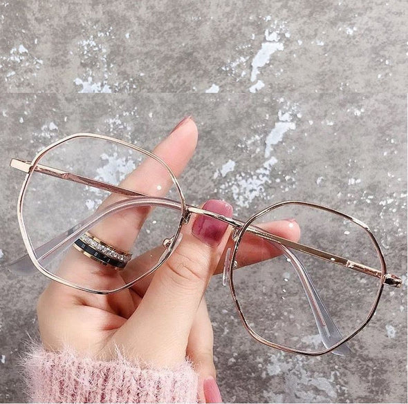 Trends Office Cat Eye Anti Blue Light Glasses Women Blue Blocking Computer Goggles Oversized Big Size Eyeglasses Alloy Frame