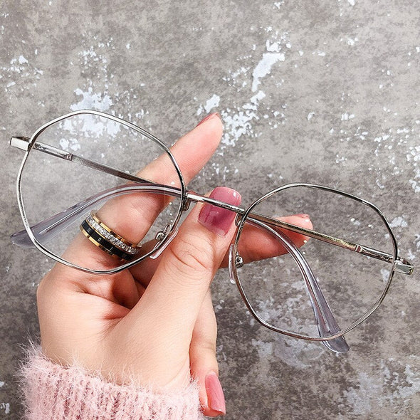 Trends Office Cat Eye Anti Blue Light Glasses Women Blue Blocking Computer Goggles Oversized Big Size Eyeglasses Alloy Frame