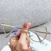 Trends Office Cat Eye Anti Blue Light Glasses Women Blue Blocking Computer Goggles Oversized Big Size Eyeglasses Alloy Frame