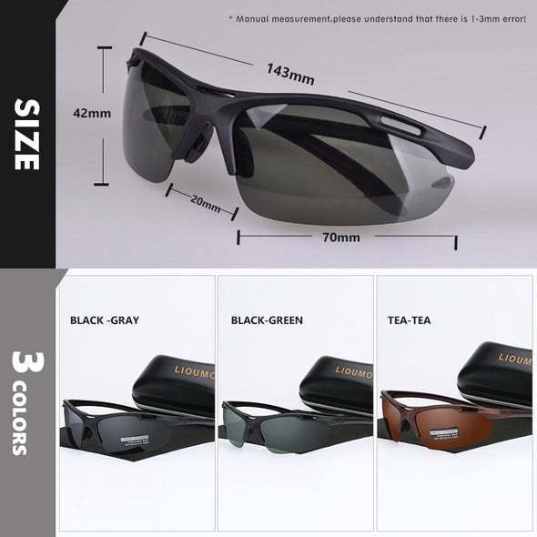 Ultralight Sports Polarized Sunglasses For Men Driving Sun Glasses Military Male Anti-UV Outdoor Goggles Oculos De Sol Masculino