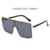 Oversize Gradient Sunglasses Women Rimless Square Big Frame Shield Sunglasses