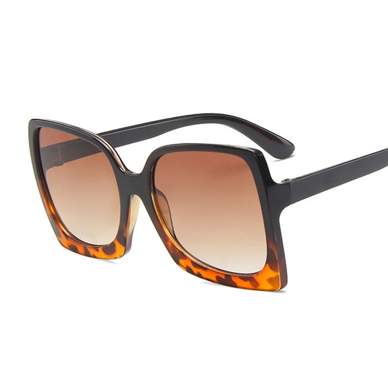 Vintage Big Square Sunglasses Women Black Gradient Oversized Sun Glass –  Jollynova