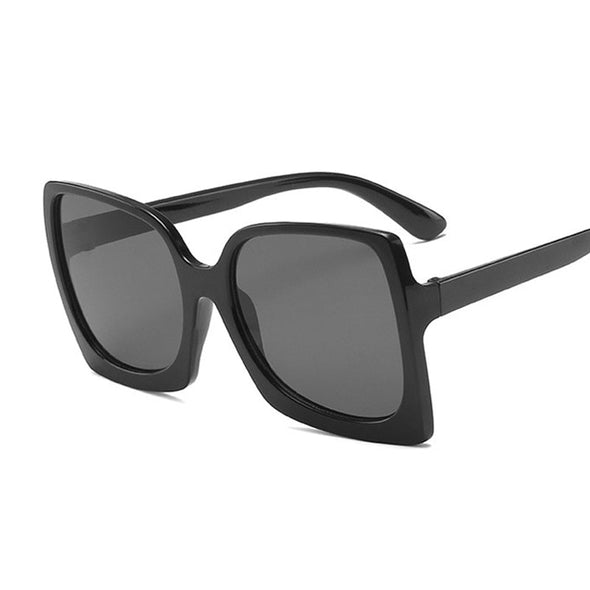 Vintage Big Square Sunglasses Women Black Gradient Oversized Sun Glasses Female Fashion Luxury Brand Mirror Clea