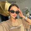 Vintage Oval  Sunglasses Women Luxury Brand Designer Small Oval Sun Glasses Retro Black Red Glasses ladies Goggle