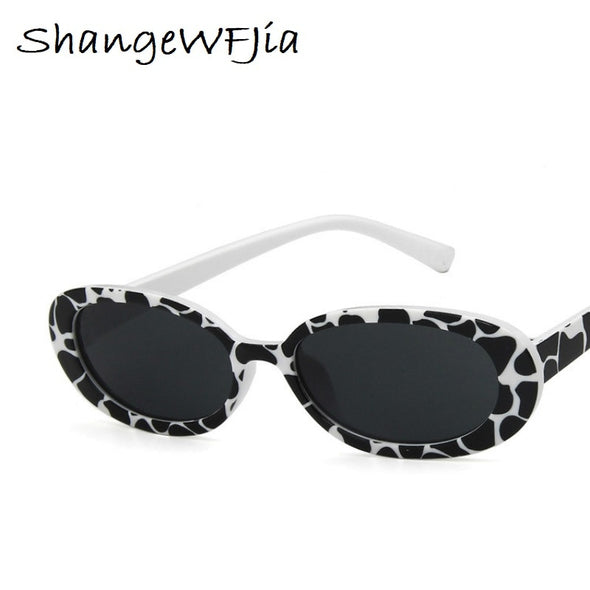 Vintage Oval  Sunglasses Women Luxury Brand Designer Small Oval Sun Glasses Retro Black Red Glasses ladies Goggle