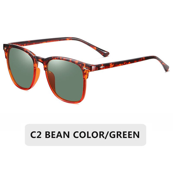 Vintage Polarized Sunglasses Men Women Brand Design Eye Sun Glasses Semi Rimless Classic  Shades Oculos De Sol UV400