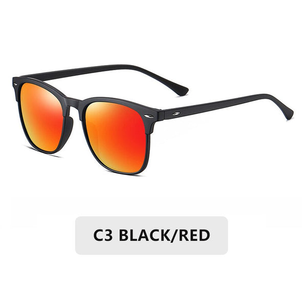 Vintage Polarized Sunglasses Men Women Brand Design Eye Sun Glasses Semi Rimless Classic  Shades Oculos De Sol UV400