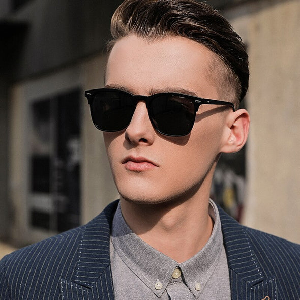 Vintage Polarized Sunglasses Men Women Brand Design Eye Sun Glasses Semi Rimless Classic  Shades Oculos De Sol UV400
