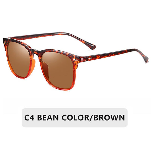 Vintage Polarized Sunglasses Men Women Brand Design Eye Sun Glasses Semi Rimless Classic  Shades Oculos De Sol UV400