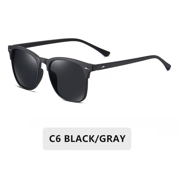 Vintage Polarized Sunglasses Men Women Brand Design Eye Sun Glasses Semi Rimless Classic  Shades Oculos De Sol UV400