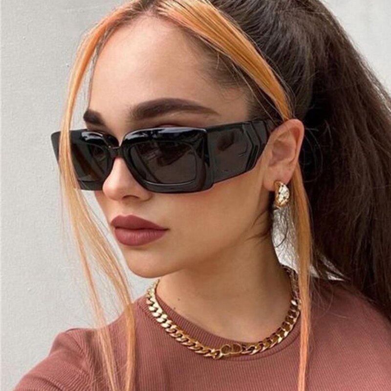 Oversized Square Sunglasses Retro Mens Women Fashion Hip Hop Shade Glasses  UV400