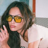 Vintage Square Sunglasses Woman Retro Brand Mirror Sun Glasses Female Black Yellow Fashion Candy Colors Oculos De Sol Feminino 