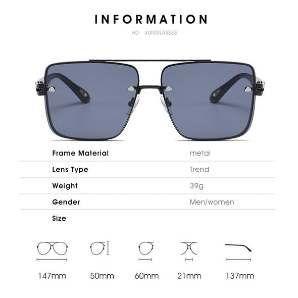 Vintage Sunglasses Women 2022 Fashion Trend Square Sun Glasses For Men Brand Designer Driving Shades Ladies UV400