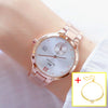 2022 Famous Brand Unique Stainless Steel Waterproof Gold Wrist Watches (with a ins Bracelet as gift)