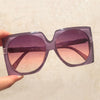 Vintage Oversized Square Sunglasses For Women Gradient Elegant Black Brown Sun Glasses Female Uv400 Shades Men Eyewear