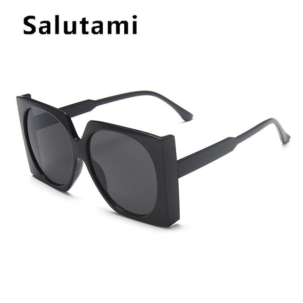 Vintage Oversized Square Sunglasses For Women Gradient Elegant Black Brown Sun Glasses Female Uv400 Shades Men Eyewear