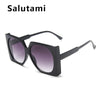 Vintage Oversized Square Sunglasses For Women Gradient Elegant Black Brown Sun Glasses Female Uv400 Shades Men Eyewear