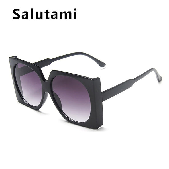 Vintage Oversized Square Sunglasses For Women Gradient Elegant Black Brown Sun Glasses Female Uv400 Shades Men Eyewear