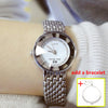 2022 New Fashion Quartz Wrist Watches Gold Diamond Crystal Watch (with a ins Bracelet as gift)