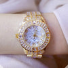 Women Diamond Gold Watch Luxury Rhinestone Bracelet Watches (with a ins Bracelet as gift)