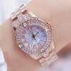 Women Diamond Gold Watch Luxury Rhinestone Bracelet Watches (with a ins Bracelet as gift)