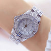 Women Diamond Gold Watch Luxury Rhinestone Bracelet Watches (with a ins Bracelet as gift)