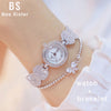 Quartz Gold Fashion Wrist Watches Diamond Stainless Steel Wtach (with a ins Bracelet as gift)
