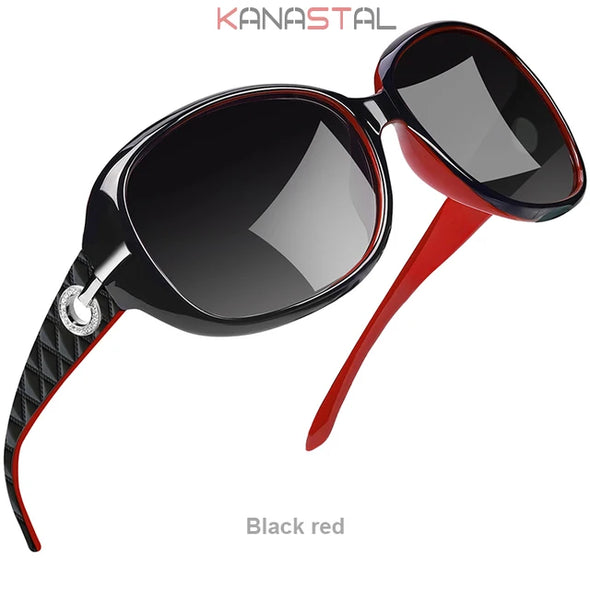 Women's Polarized Sunglasses UV400 Retro Diamond Butterfly Frame Eyewear Fashion Wear Sunscreen Glasses Traveling Ladies Sunglas