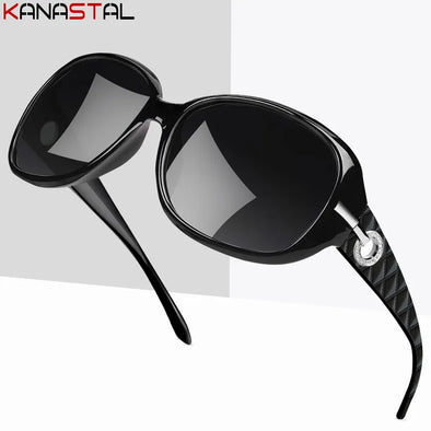 Women's Polarized Sunglasses UV400 Retro Diamond Butterfly Frame Eyewear Fashion Wear Sunscreen Glasses Traveling Ladies Sunglas