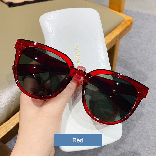 YOOSKE  Women's Sunglasses Fashion Big Round Sun Glasses for Female Oversized Shades Vintage Jelly Color Pink Sunglass UV400