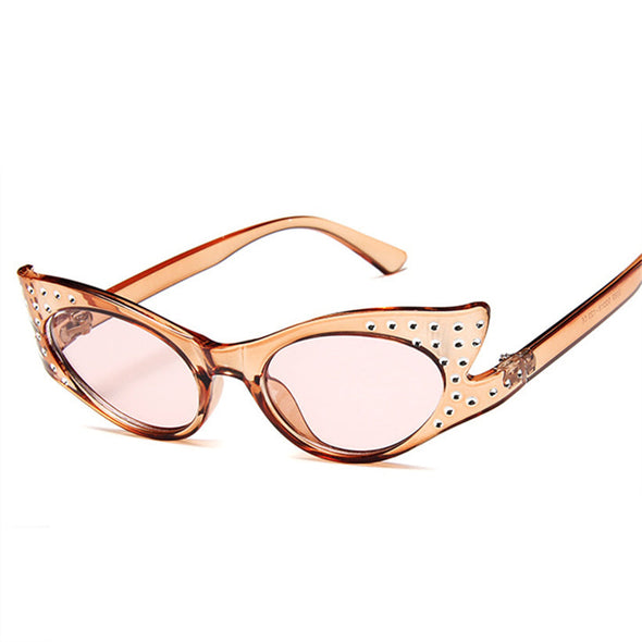 Cat Eye Sunglasses Women Luruxy Brand Design Rhinestone Sun Glasses Fashion Shaped Sunglass Female Eyewear UV400