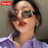 Square Sunglasses Men 2023 Luxury Women Glasses Oval Men Eyewear Brand Designer Sunglasses For Women Small Frame Okulary