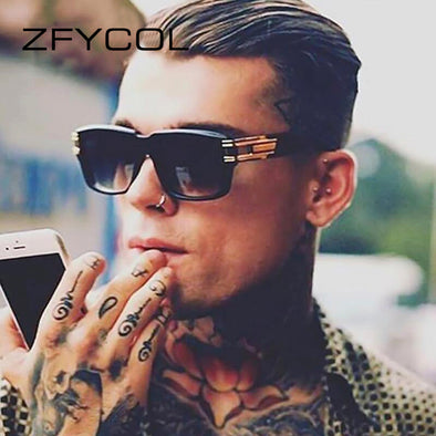 Retro Square Sunglasses Men Luxury Brand Oversized Women Sunglasses Fashion Glasses Car Driving Sunglasses UV400 Oculos