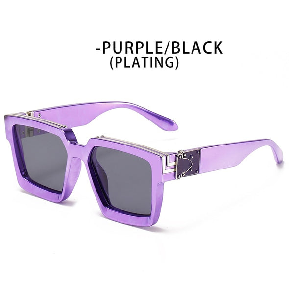 Steampunk Sunglasses Men 2023 Luxury Brand Designer Retro Trend Sunglasses Women Square Anti-Glare Driving Glasses Male
