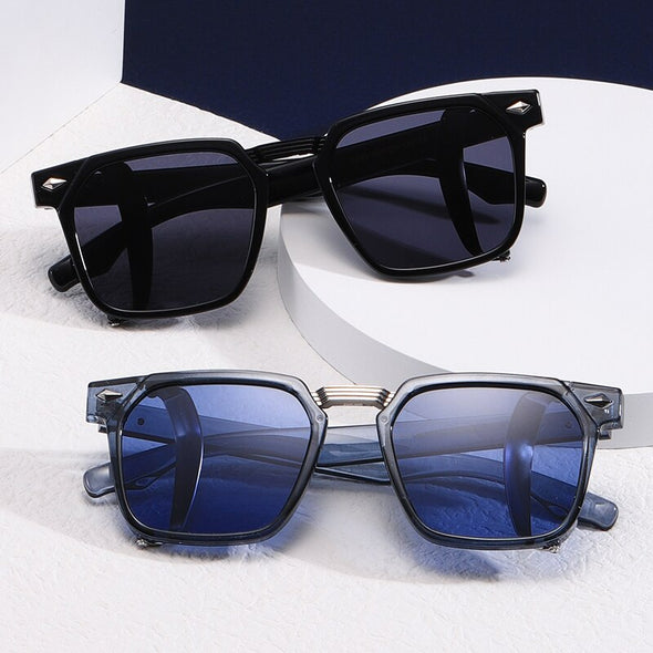 Vintage Steampunk Sunglasses For Men Gothic Dark Glasses Square Designer Sun Glasses Women Male UV400 zonnebril dames