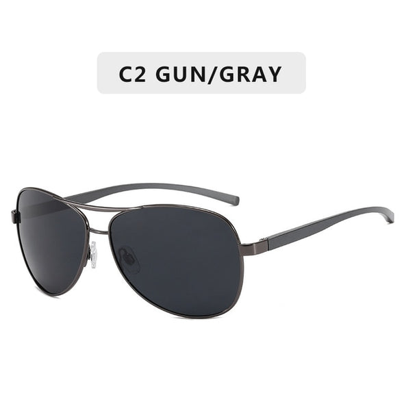 Luxury Men's Polarized Sunglasses Driving Sun Glasses Men Women Brand Designer Vintage Black Pilot Sunglasses UV400