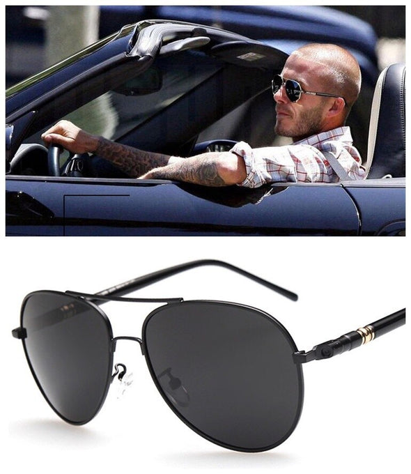 Luxury Men's Polarized Sunglasses Driving Sun Glasses Men Women Brand Designer Vintage Black Pilot Sunglasses UV400