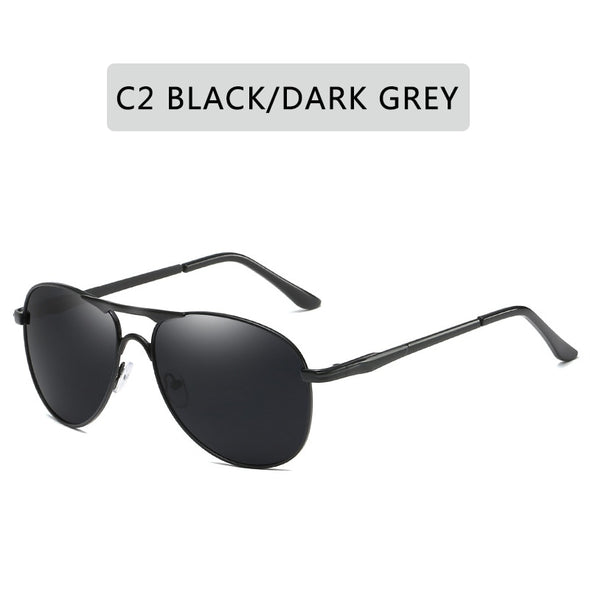 Luxury Men's Polarized Sunglasses Driving Sun Glasses Men Women Brand Designer Vintage Black Pilot Sunglasses UV400